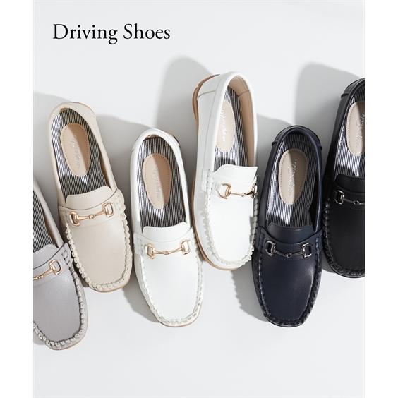 カジュアルシューズ 靴 レディース ドライビングシューズ モカシン ぺたんこ フラット らくちん ビ...