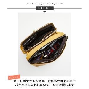 バッグ(鞄) お財布機能付 がま口 スクエア ...の詳細画像3