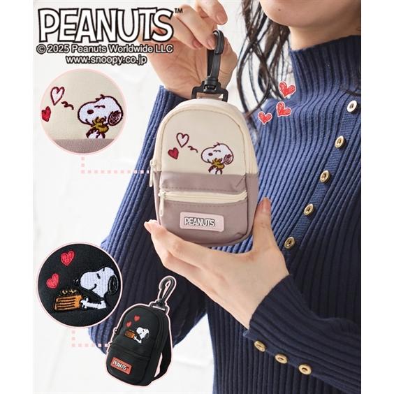 バッグ（鞄） スヌーピー SNOOPY PEANUTS バックパックデザイン カラビナ付 ポーチ イ...