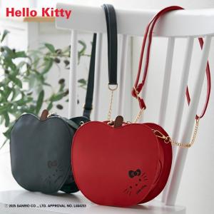 バッグ（鞄） Hello Kitty ハローキティ キティ リンゴモチーフ ショルダー フルーツ型 リンゴ型 アップル 型押し キャラクター サンリオ (アクアカルダ)