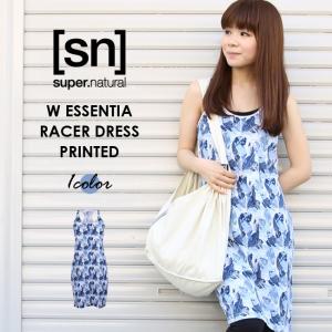 【[sn]super.natural/エスエヌ/スーパーナチュラル】W ESSENTIAL RACER DRESS PRINTED SNW004807【sn1703】【NP】｜acqueen