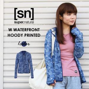 【[sn]super.natural/エスエヌ/スーパーナチュラル】W WATERFRONT HOODY PRINTED SNW007450【sn1703】｜acqueen