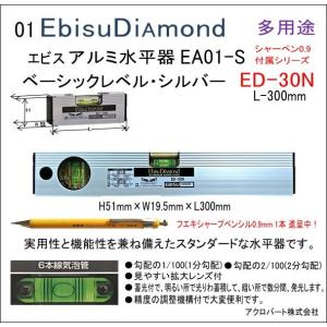 ベーシックレベル シルバー300mm EA01ED-30NS シャーペン付