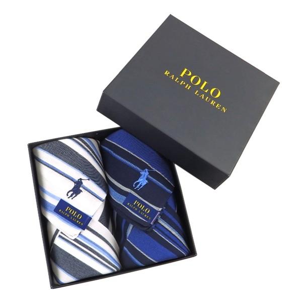ラルフローレン　RALPH LAUREN　メンズハンカチ２枚セット　ギフトBOX入　RL0895