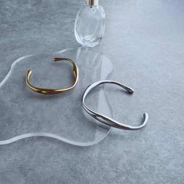 bracelet レディース シルバー ゴールド ヘンケイバングル ステンレス アクセサリー おしゃ...