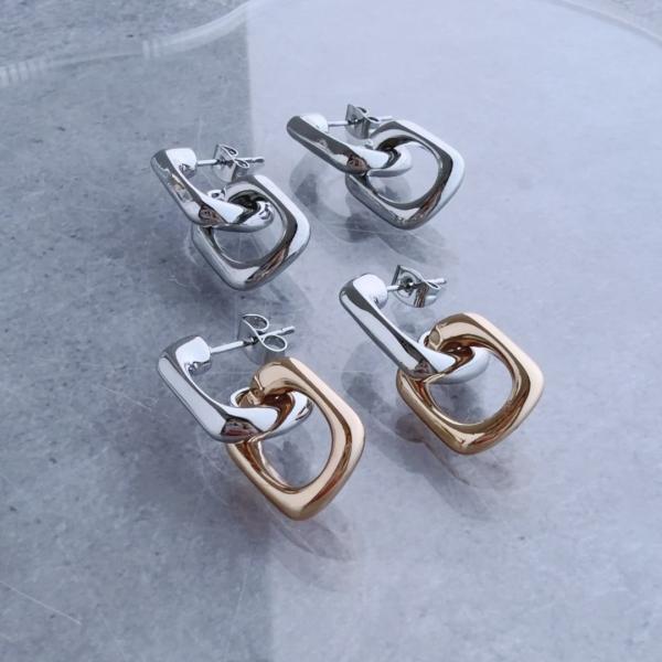 pierce レディース メンズ リンクピアス 針 S925 シルバー ゴールド Chain アクセ...