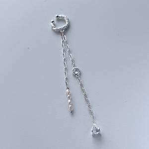 イヤーカフ レディース ロングチェーンイヤーカフS925 sv925 アクセサリー おしゃれ シンプル Pierce｜across-intl