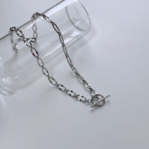 necklace レディース メンズ ワイドチェーン シルバーネックレス S925 sv925 アクセサリー シンプル｜across-intl
