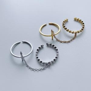 ring 指輪 レディース メンズ リンクチェーンリング S925 シルバー ゴールド  sv925 アクセサリー おしゃれ シンプル｜Lune