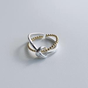 ring 指輪 レディース メンズ ボール結びリング S925 シルバー ゴールド  sv925 アクセサリー おしゃれ シンプル｜across-intl