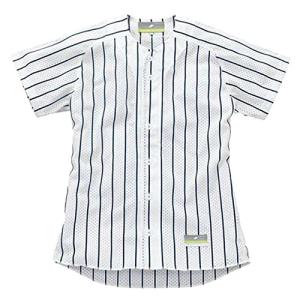 エスエスケイ ストライプメッシュシャツ SSK-US002M (1070) ホワイト×ネイビー Oの商品画像