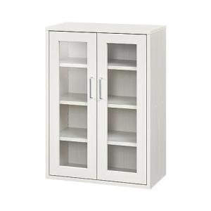 白井産業 キャビネット カップボード キッチン収納 ガラスキャビネット