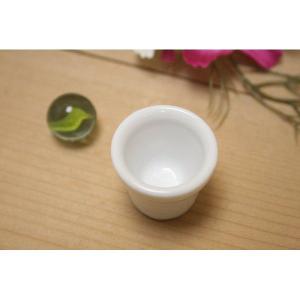 ミニチュア陶器 植木鉢 白 チャイナペイントO...の詳細画像1