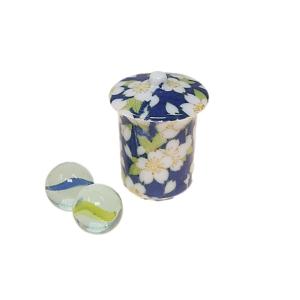 ミニチュア陶器 蓋付 湯のみ 小 藍桜 ミニチュア食器 ACSWEBSHOP オリジナル 日本製 製造 直売品…｜acs-webshop