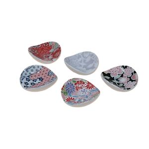 舟形 花幸 箸置揃 日本製 箸置き 5個 セット 箸休め ACS WEB SHOP 重ね収納出来ます。