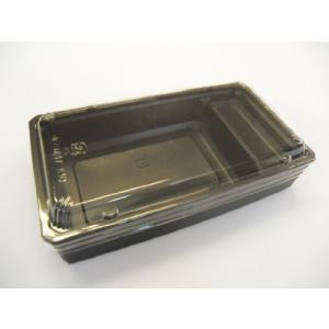 アクタ ワン折70×37 黒焼杉フチ・B底・透明蓋セット 50組