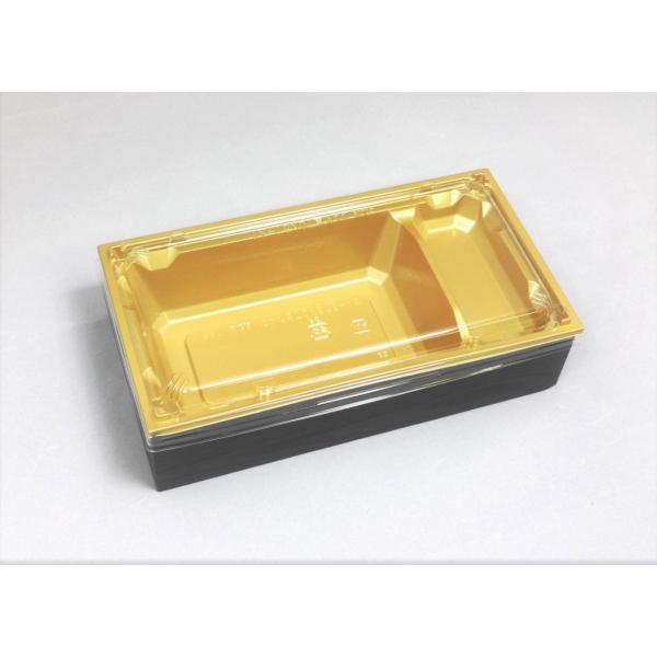 アクタ ワン折重70×37 フチ・B-43金底・透明蓋セット 50組 パーツ別梱包 高級弁当容器