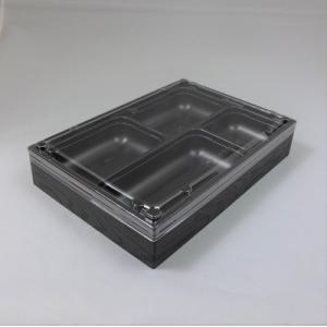 使い捨て高級弁当容器 アクタ ワン折重107×40 黒焼杉フチ・A底・共蓋