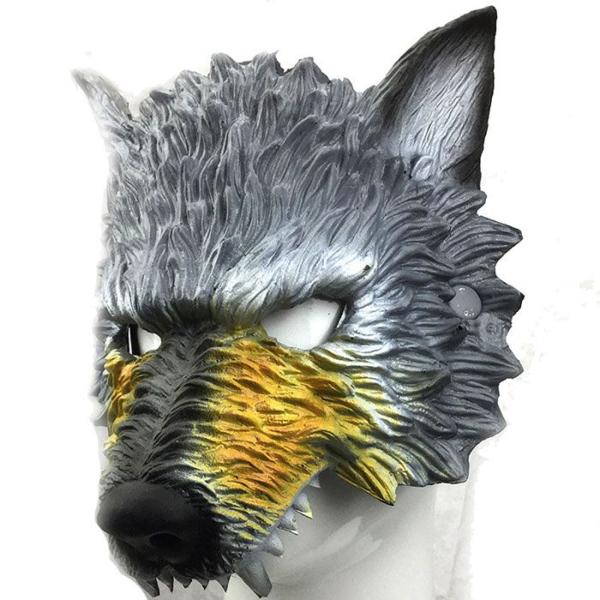 狼 wolf ウルフ フルフェイス マスク コスプレ ハロウィン小物 動物 マスク 着ぐるみ 衣装 ...