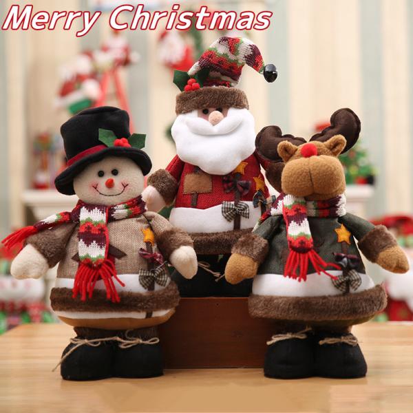 オーナメント クリスマス 飾り ぬいぐるみ サンタクロース 雪だるま トナカイ 人形 北欧 クリスマ...