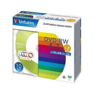 Verbatim DVD-RW [4.7GB/PCデータ用/2倍速対応/10枚スリムケース入り/カラ...
