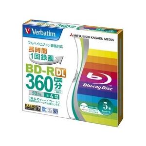 Verbatim BD-R [2層/録画用/260分/1-4倍速/5mmケース5枚パック/ワイド印刷対応] (VBR260YP5V1)