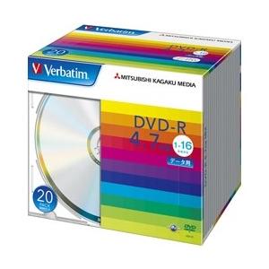 Verbatim DVD-R [4.7GB/PCデータ用/16倍速対応/20枚スリムケース入り/シル...