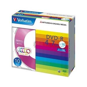 Verbatim DVD-R [4.7GB/PCデータ用/16倍速対応/10枚スリムケース入り/カラ...