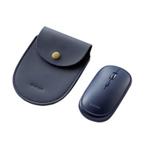 ELECOM モバイルマウス “Slint” [Bluetooth/4ボタン/薄型/充電式/3台接続可能/収納ポーチ付] 《ブルー》 (M-TM15BBBU)｜acthink-shop