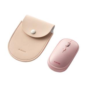 ELECOM モバイルマウス “Slint” [Bluetooth/4ボタン/薄型/充電式/3台接続可能/収納ポーチ付] 《ピンク》 (M-TM15BBPN)｜acthink-shop