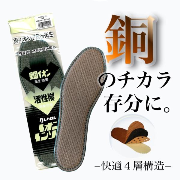 インソール 中敷き 蒸れ 足ムレ 臭い 対策 銅 イオン 消臭 ケア 薄い 殺菌 足の臭い対策 足の...