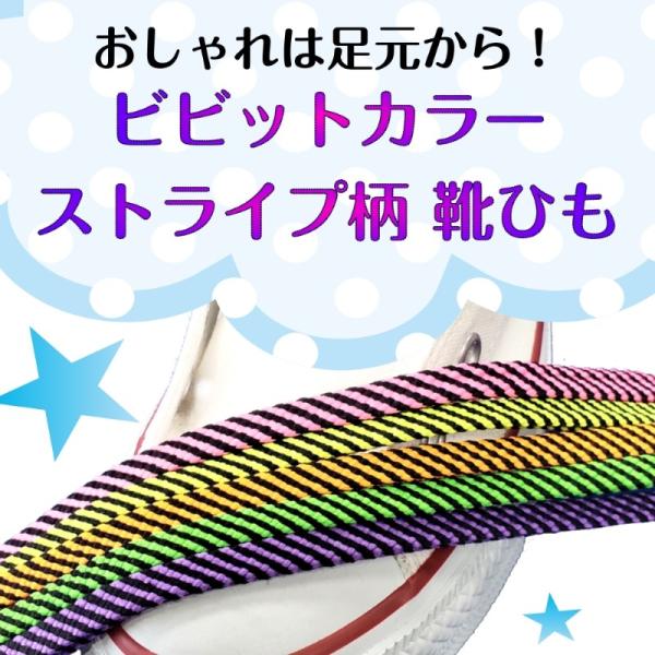 靴紐 靴ひも シューレース 平紐 アクティカ 日本製 結び方 通し方 おしゃれ ストライプ柄 110...
