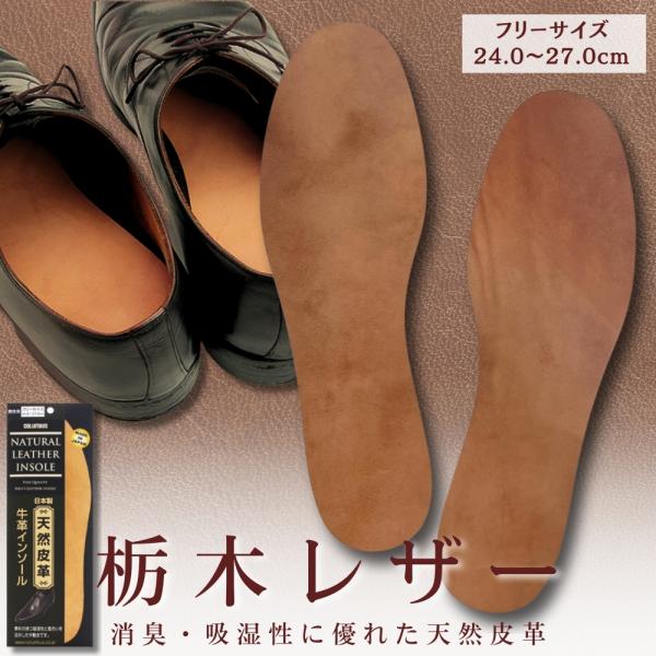インソール 中敷き 牛革 コロンブス 栃木レザー 吸湿性 足に馴染む  男性 紳士 サイズ調整 天然...