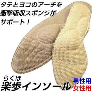 インソール 中敷き 靴 衝撃吸収 偏平足 土踏まず かかと アーチサポート アクティカ 楽歩 インソール 188 189