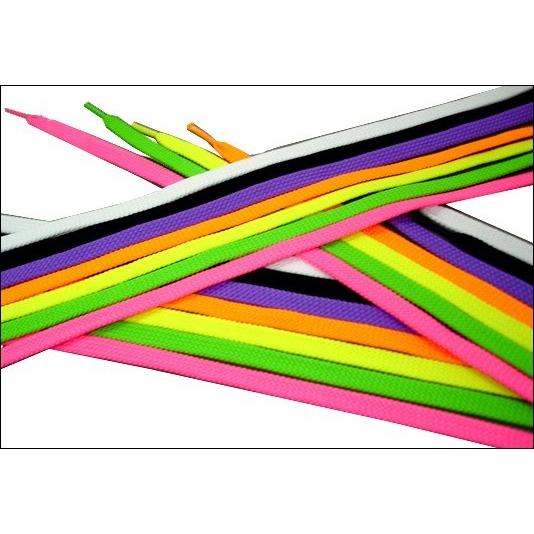 靴紐 靴ひも シューレース アクティカ 蛍光 結び方 通し方 おしゃれ ファッション 平紐 120c...