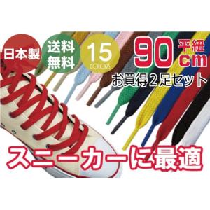 靴紐 石目平 90cm 2足セット 平紐 スニーカー コンバース ナイキ シューレース