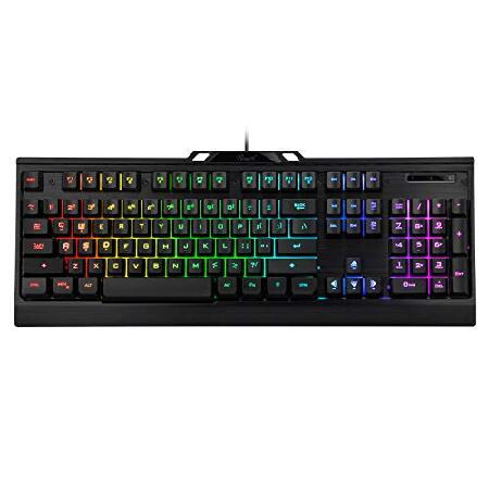 Rosewill NEON K54 有線メンブレン ゲーミングキーボード 9RGB LEDバックライ...