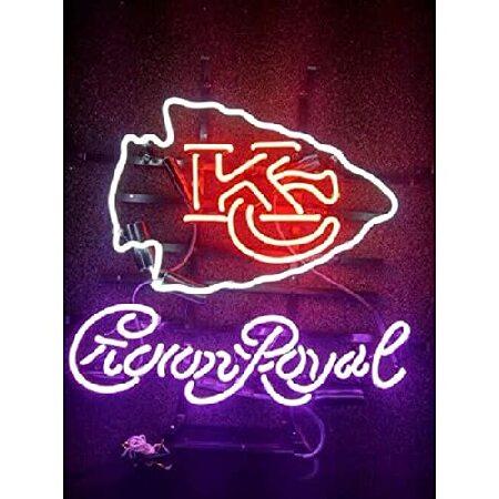 Queen Sense 20&quot;x16&quot; Chiefs Crown Royals Neon Sign ...