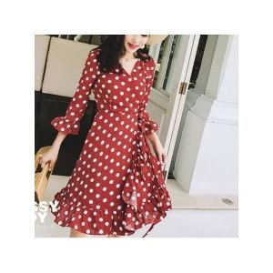 赤ドット ワンピースの商品一覧 通販 Yahoo ショッピング