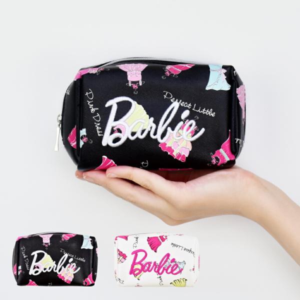 バービー ポーチ 小物入れ レディース 女子 刺繍 小さめ ミニ 合成皮革 ファスナー 服 ドレス ...