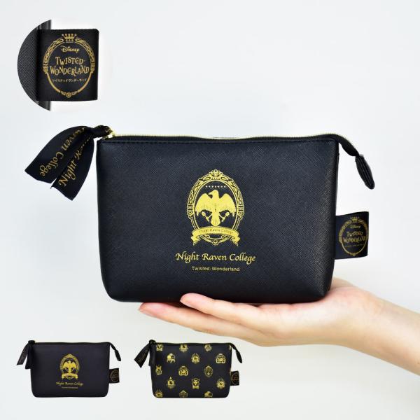 ツイステッドワンダーランド ツイステ ディズニー ポーチ 小物入れ レディース 女子ブラック 黒 M...