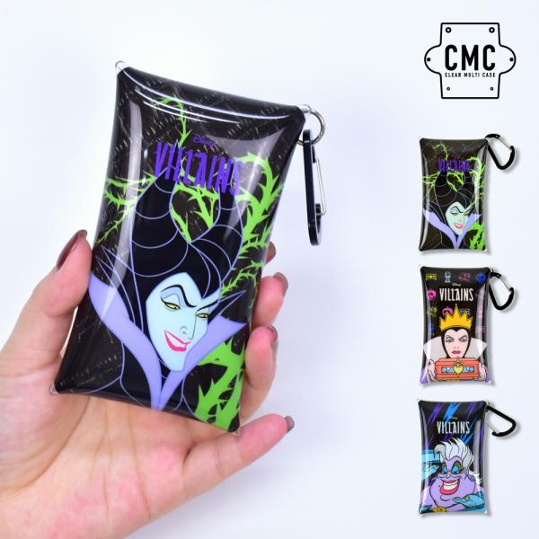 ディズニー ヴィランズ クリアマルチケース Sサイズ 小物入れ カラビナ 定期入れ 鍵 レディース ...