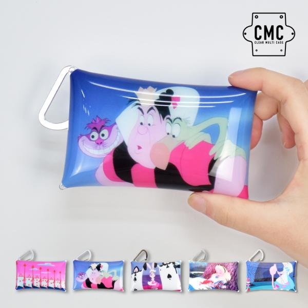 ふしぎの国のアリス ディズニー クリアマルチケース Sサイズ 小物入れ カラビナ 定期入れ 鍵 レデ...