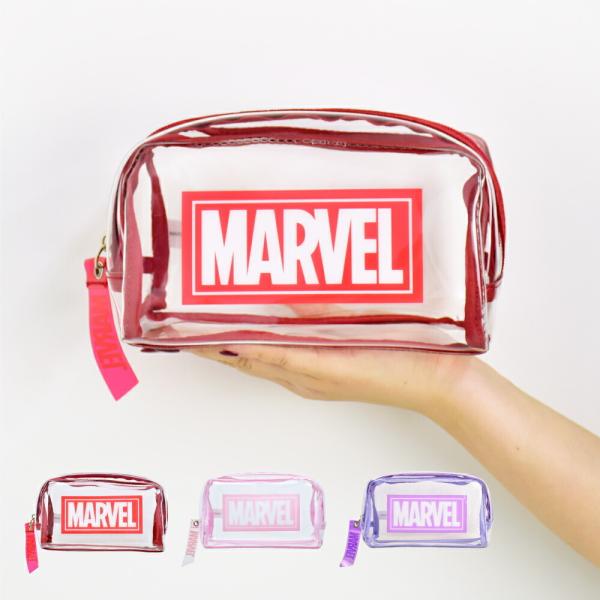 マーベル ペンケース 筆箱 大容量 クリア 小物入れ ポーチ 化粧ポーチ レディース メンズ 通勤 ...
