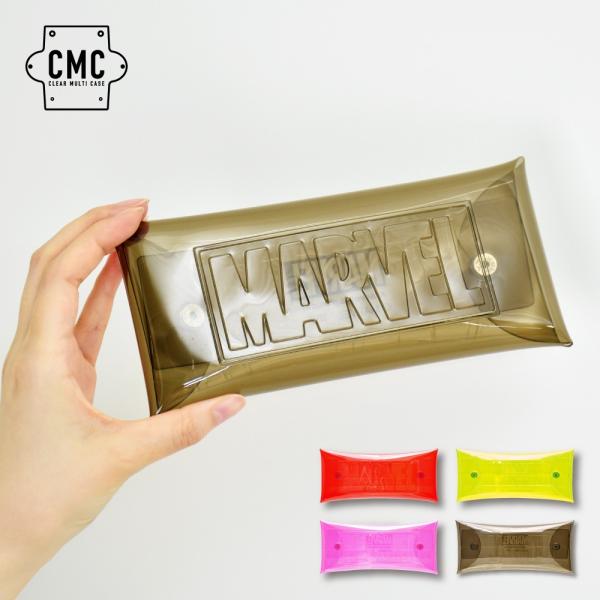 マーベル クリアマルチケース Lサイズ ペンケース 小物入れ ポーチ レディース メンズ 通勤 通学...