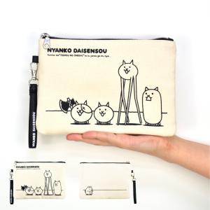 にゃんこ大戦争 ポーチ 小物入れ レディース 女子 帆布 キャンバス ストラップ付き シンプル グッズ ねこ ネコ 猫 化粧ポーチ キャラクター ブランド Nyankodaisensou0004 Action 通販 Yahoo ショッピング