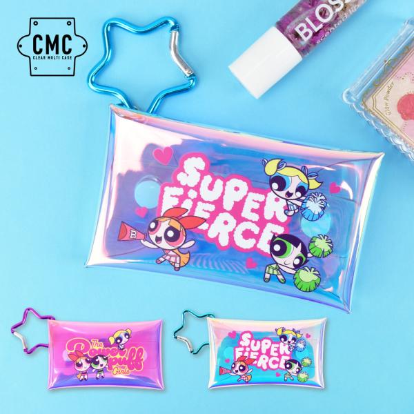 パワーパフガールズ クリアマルチケース Sサイズ 小物入れ カラビナ 定期入れ 鍵 レディース メン...