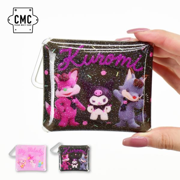サンリオ クロミ マイメロディ クリアマルチケース SSサイズ 小物入れ ポーチ カラビナ airp...