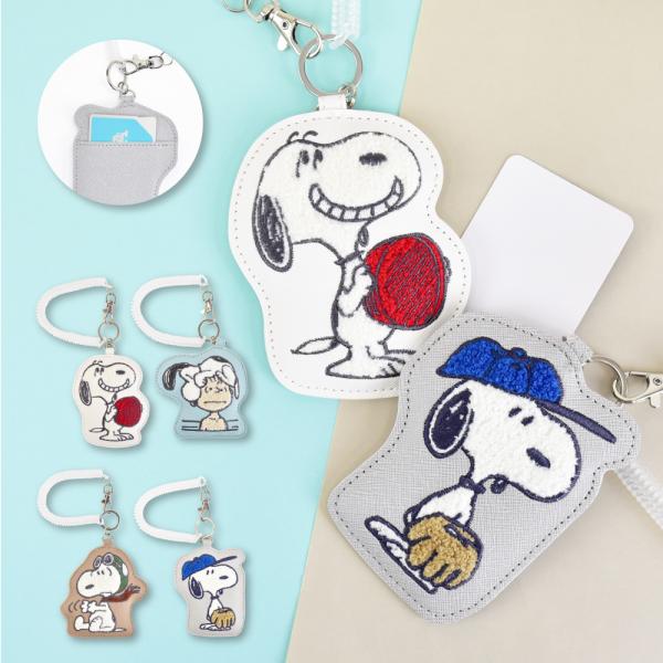 スヌーピー SNOOPY ピーナッツ パスケース 定期入れ 合皮 コイル ダイカット レディース メ...