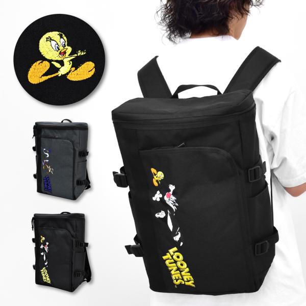 ルーニーテューンズ リュック 大容量 20L a4 ボックス型 リュックサック レディース メンズ ...